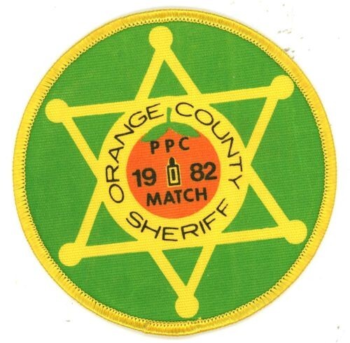 CALIFORNIA CA ORANGE COUNTY SHERIFF POLICE PISTOL 1982 NICE SHOULDER PATCH