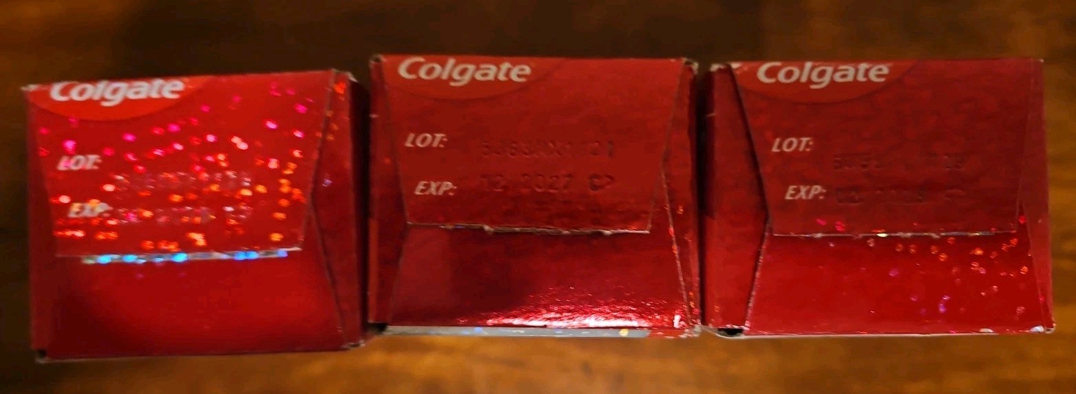 3 Colgate Optic White Advanced Whitening Toothpaste Sparkling White 3.2 oz