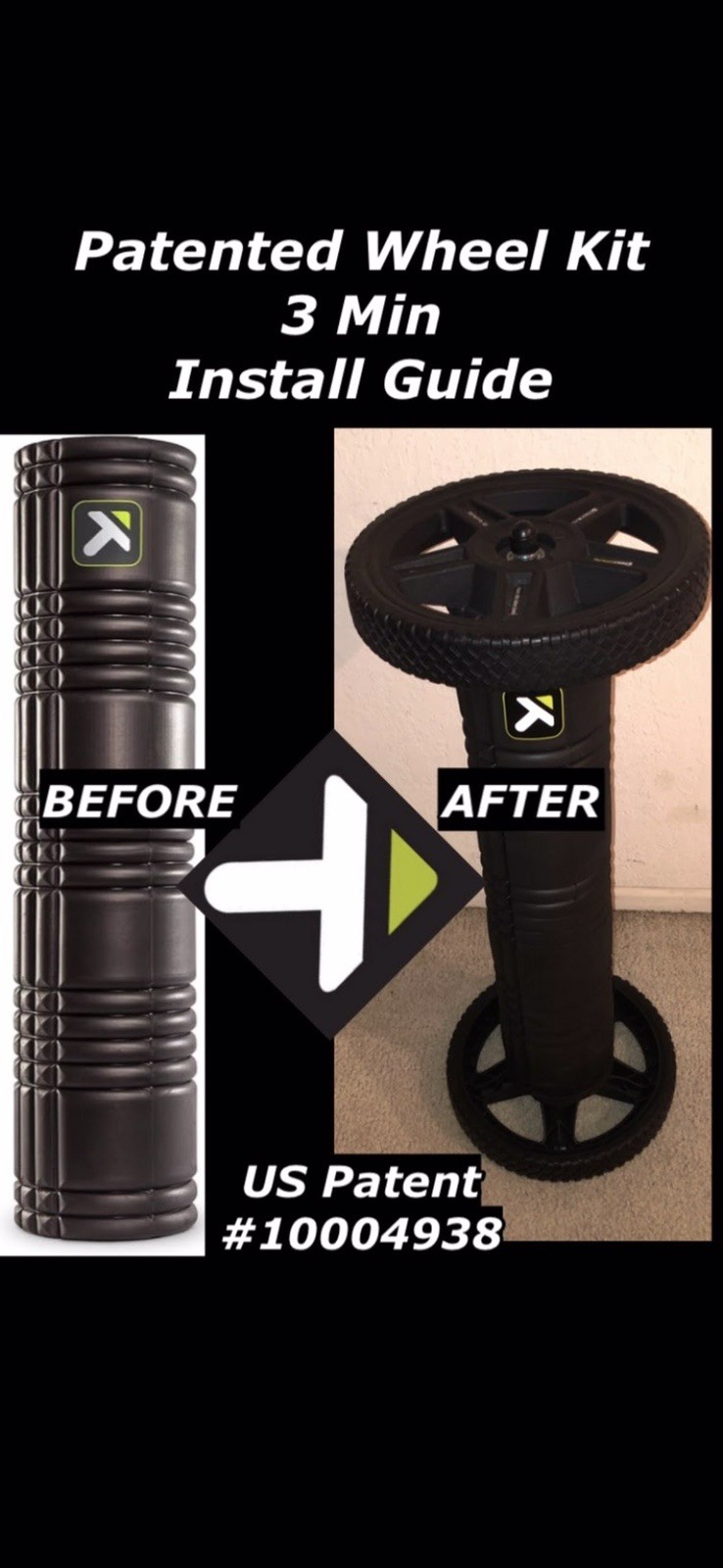 Foam Roller Wheel  Adapter Kit TriggerPoint 26”