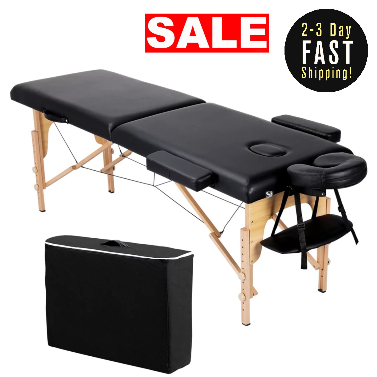 Cama De Masaje Portátil Profesional Madera Camilla Plegable Tatuajes En Oferta