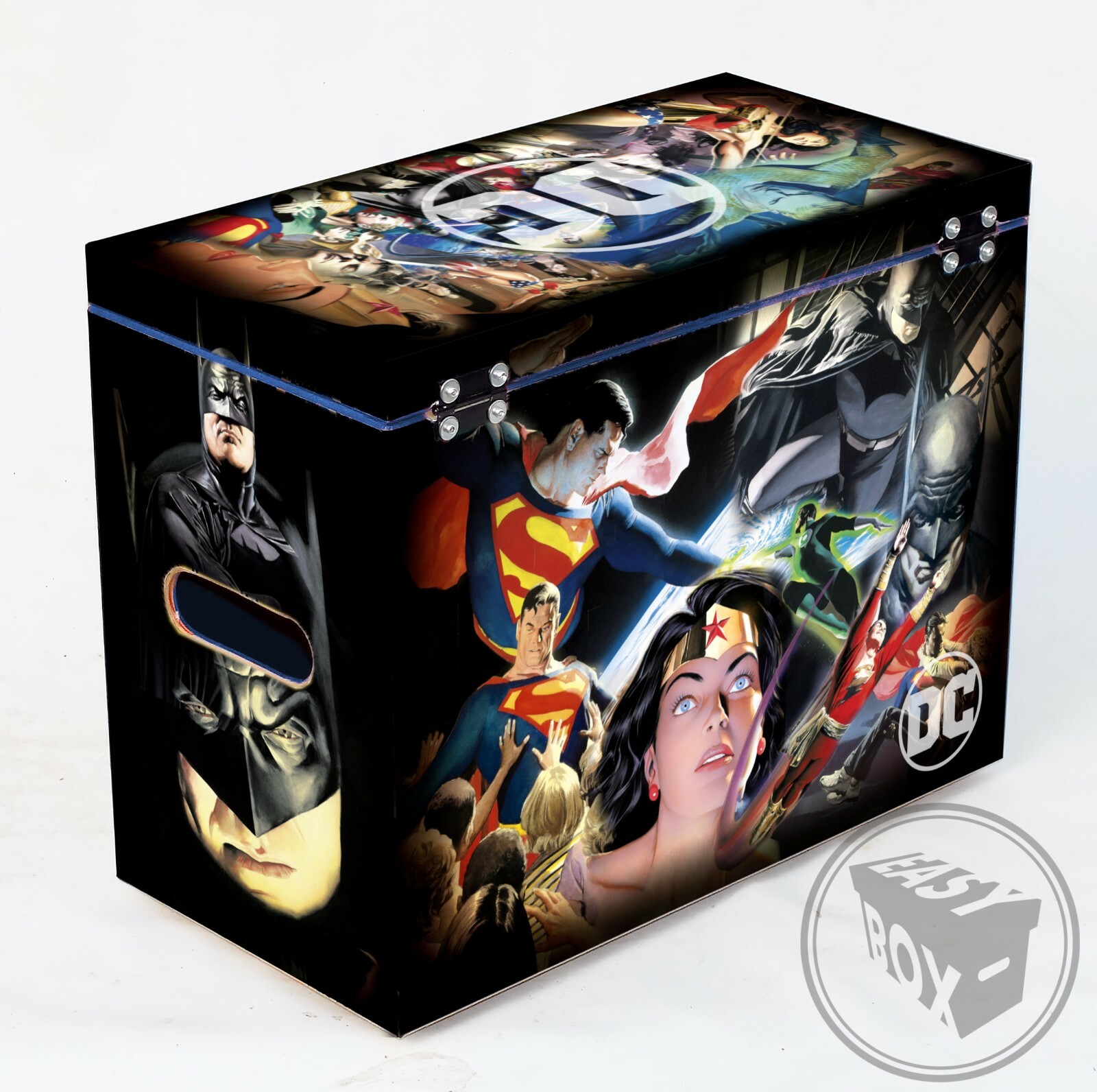 Large Comic Book Hard Storage Box Chest MDF DC Comics - Alex Ross
