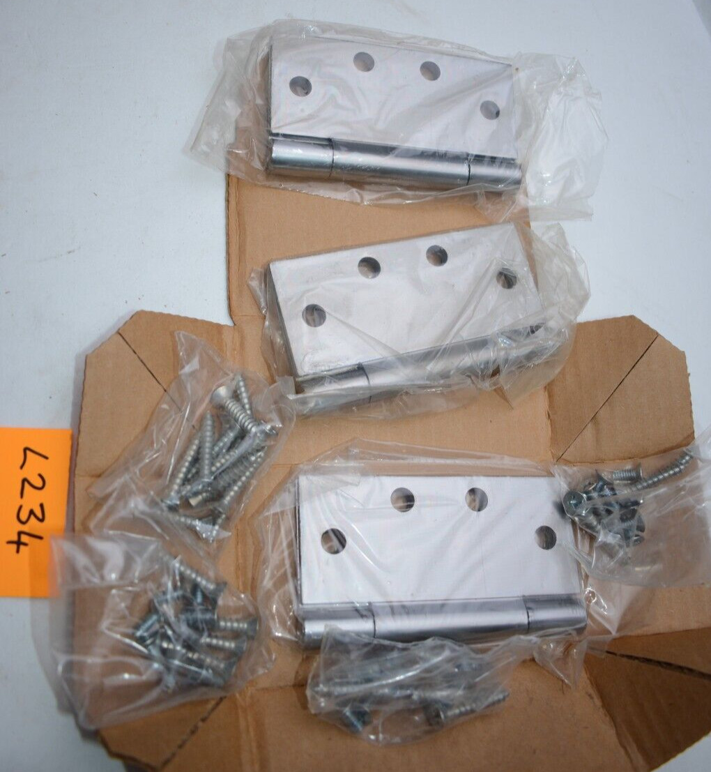 McKinney TA714 Three Knuckle Standard Weight Hinge - NRP - 4.5" x 4.5" - 3 PACK