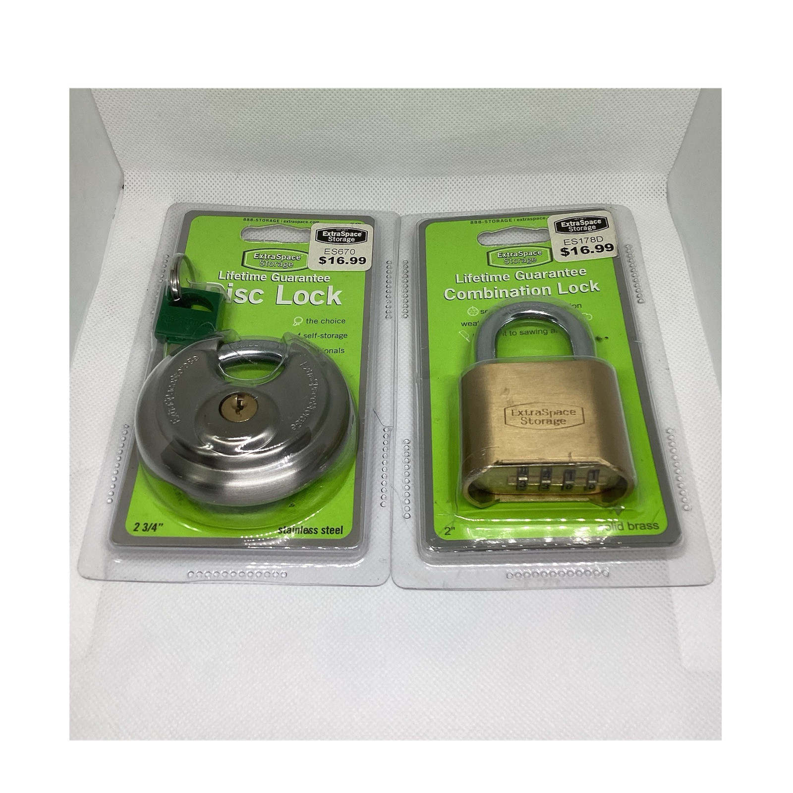 Lot Of 2 Extra Space Storage Locks.