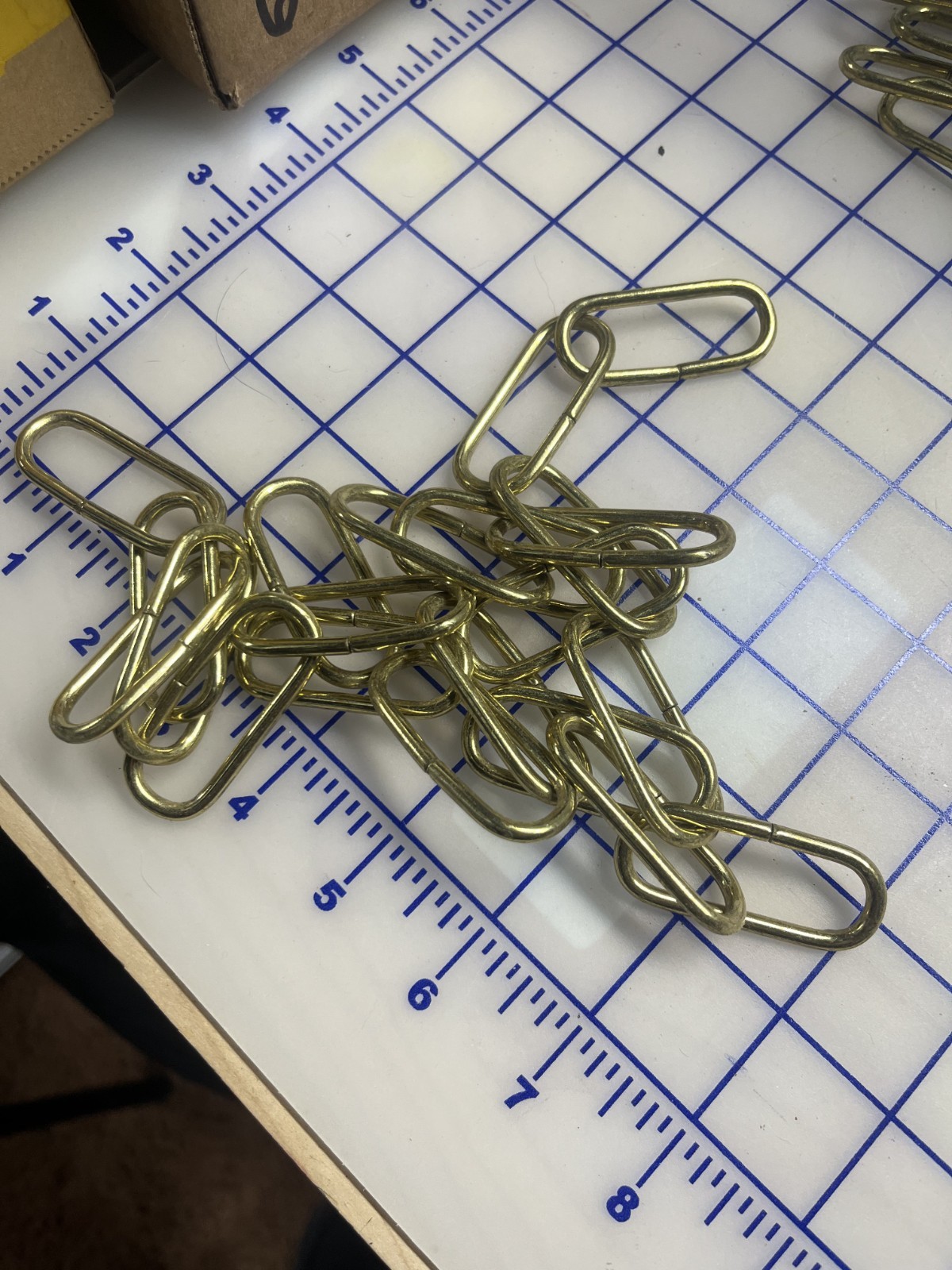 A385- Swag Lamp Light Chain Brass 36" New Old Stock