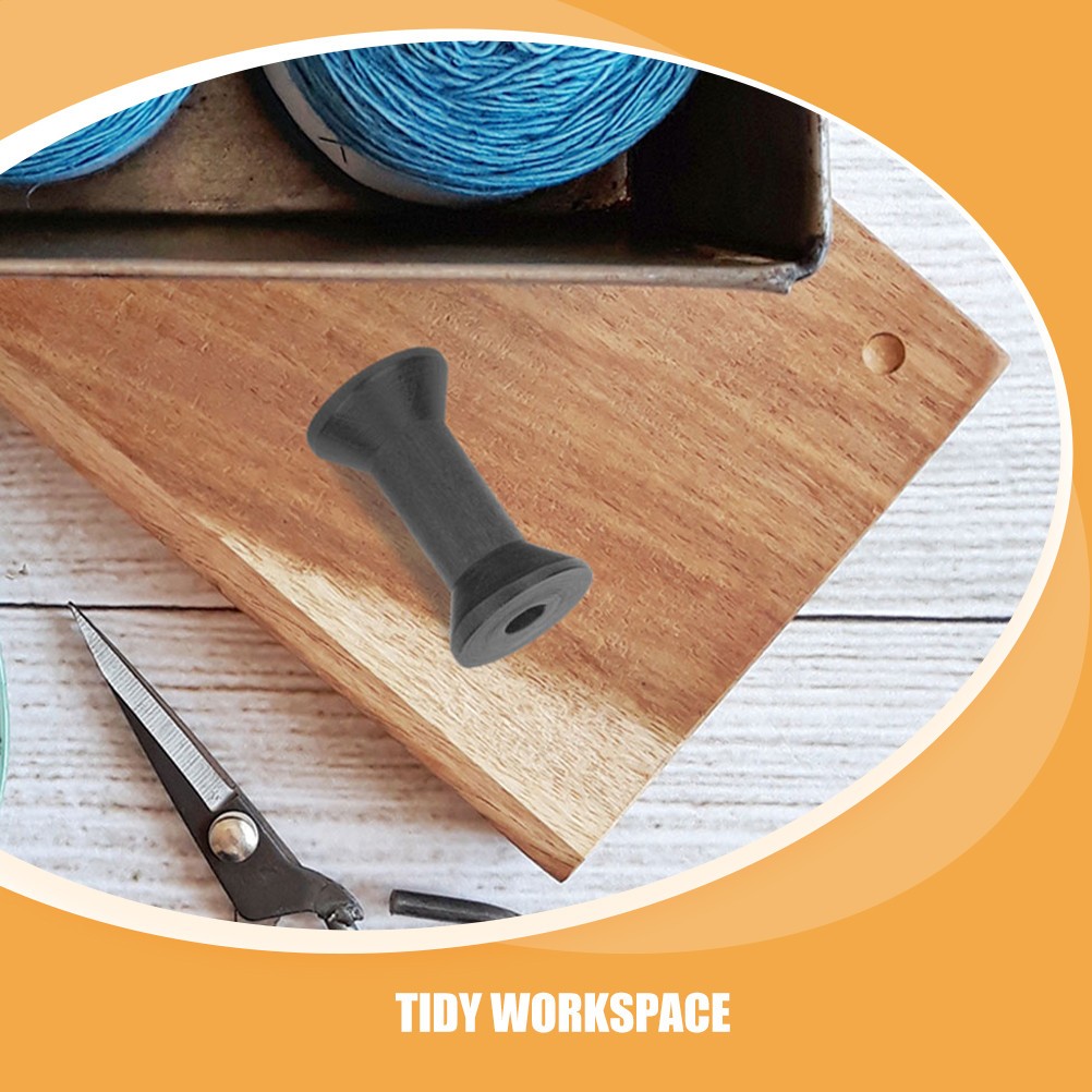 15 Pcs Knitting Yarn Holder Empty Thread Spool Wood Ribbon Spools