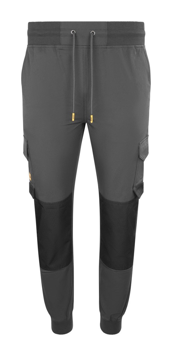 JCB Mens 4-Way Stretch Grey Trade Casual Workwear Joggers