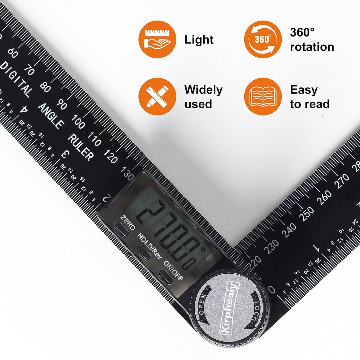Digital Angle Finder Protractor, 7Inch 200Mm Angle Gauge Professional Measuring