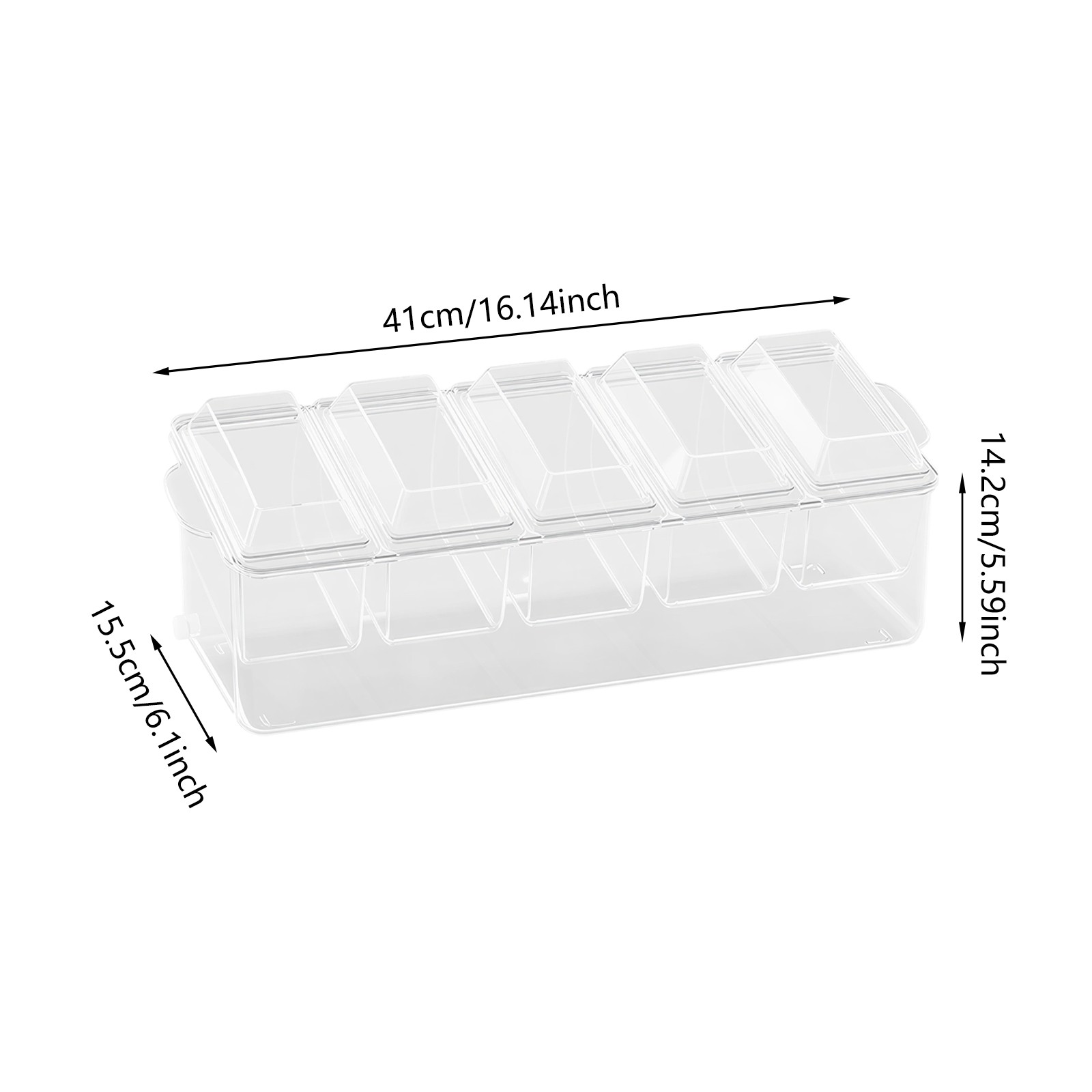 Compartmentalized Salad Storage Container, Ice Chilled Condiment Containers