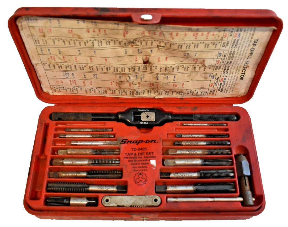 Snap On Tools TD-2425 Tap & Die Set some rust - For parts
