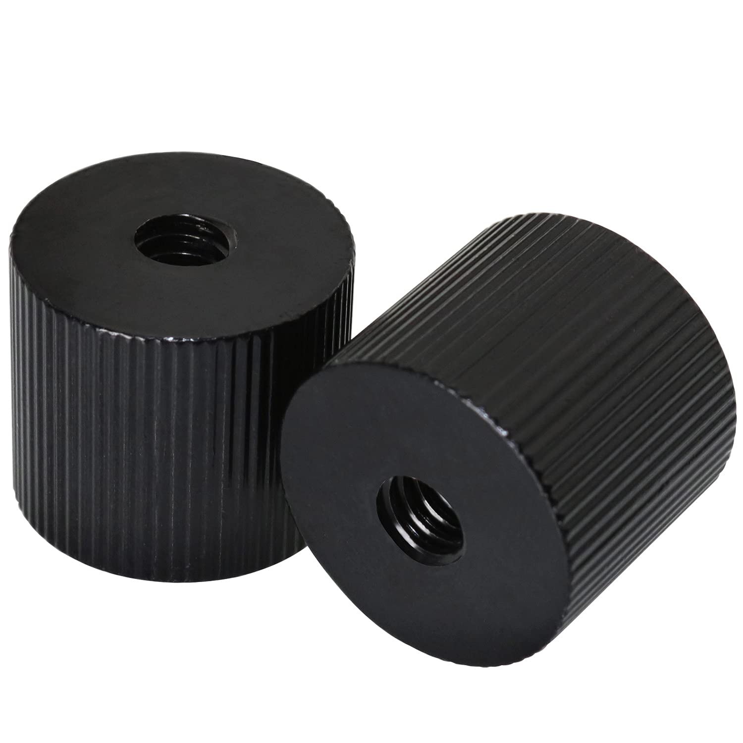 LUORNG 2Pcs Tripod Nut Barrel Connection Nut with 1/4 inch-20 Thread Hole Dou...