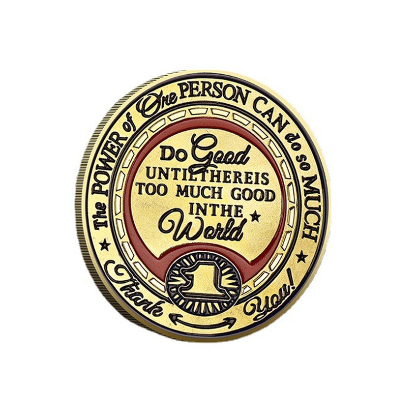 10PCS Thank You For Making A Difference Gold Plated Commemorative Challenge Coin