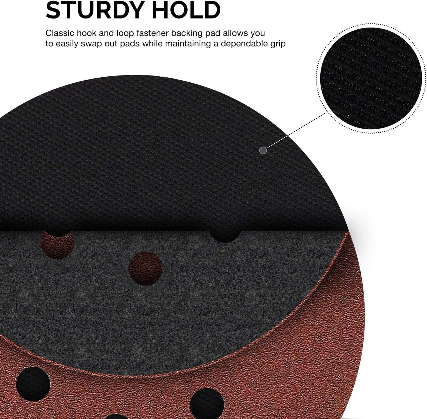 6" Hook and Loop PU Backing Pad Flexible Edge Sanding Disc Pad