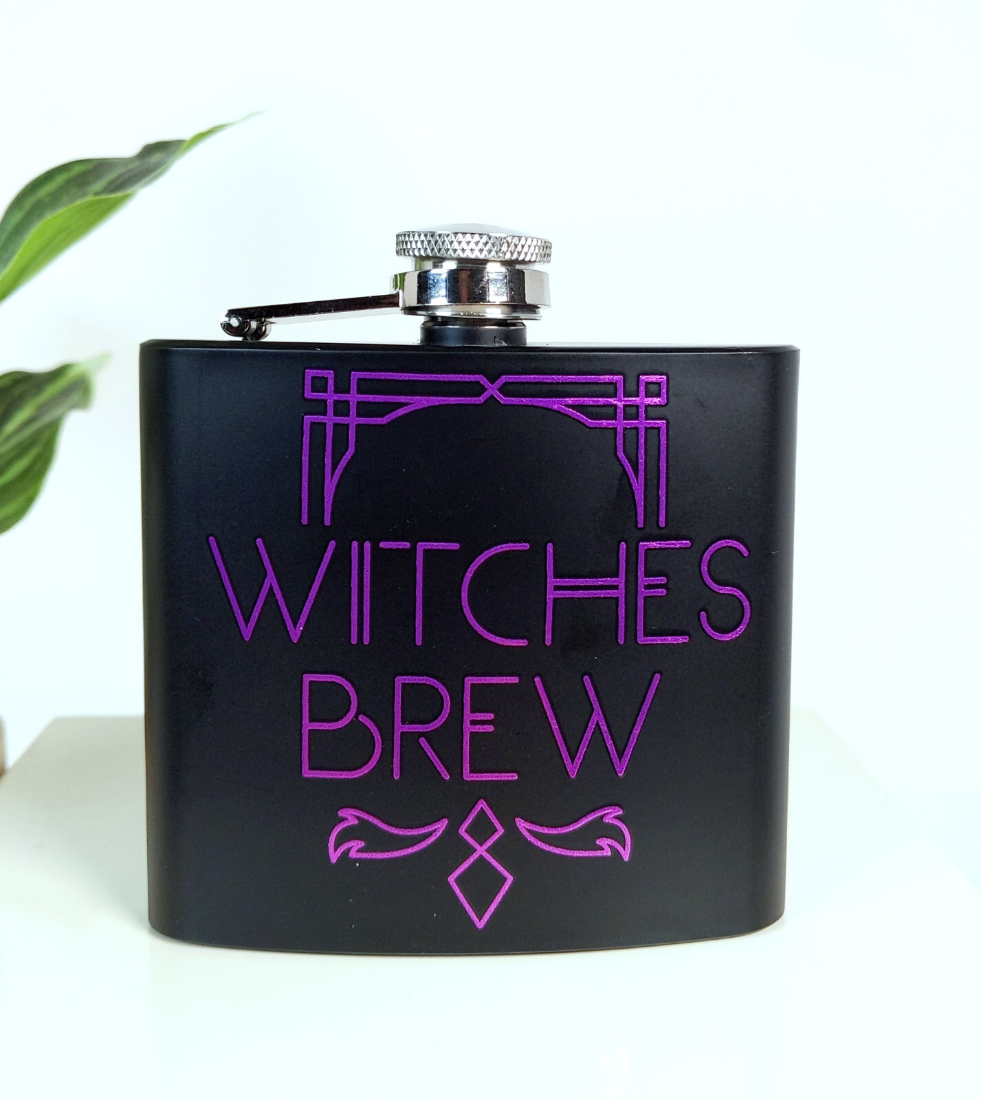 Hyde and eek "Witches Brew" Flask Matte Black & Purple Stainless Steel NWT
