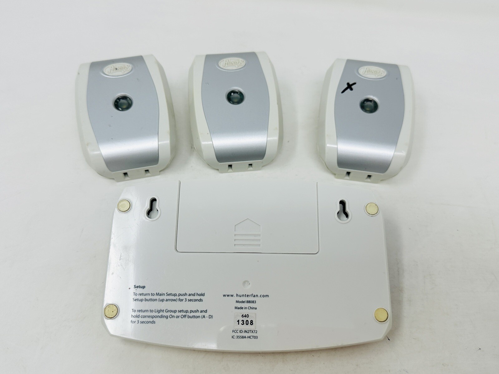Hunter LightMinder Home Light Control System 45060 Transmitter + 3 Receiver READ