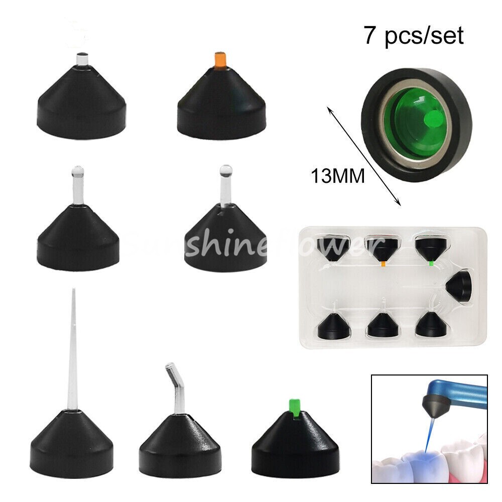 2Sets Dental Magnetic Pointcure Lamp strong Plastic Light Curing Head Point Lens