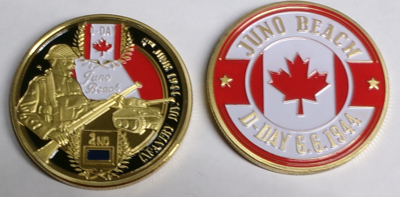 ** HIGH Quality - Challenge Coin - D DAY - JUNO BEACH - 6 JUNE 1944 - MUST SEE!