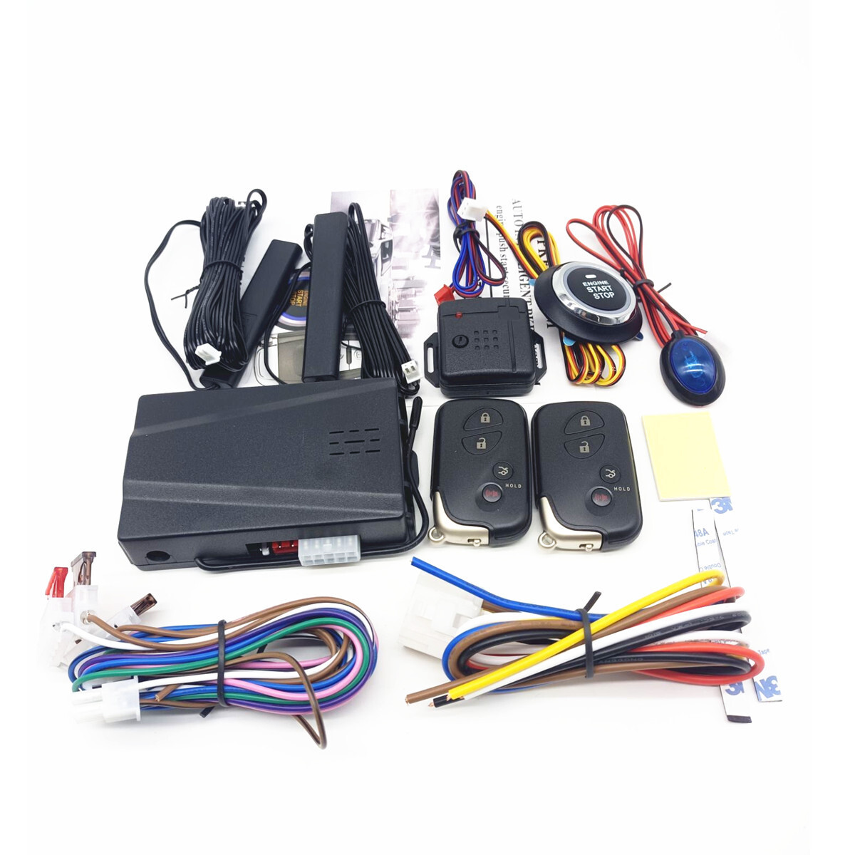 Keyless Entry Car Engine Start Alarm System Remote One-Button Starter Stop Kit