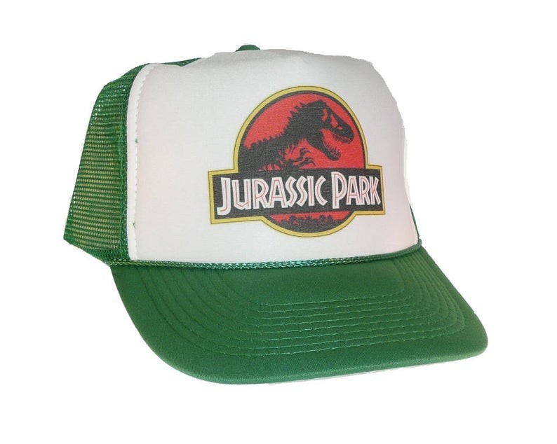 Jurassic Park Foam Front Trucker Hat Snapback Mesh Cap Retro Movie