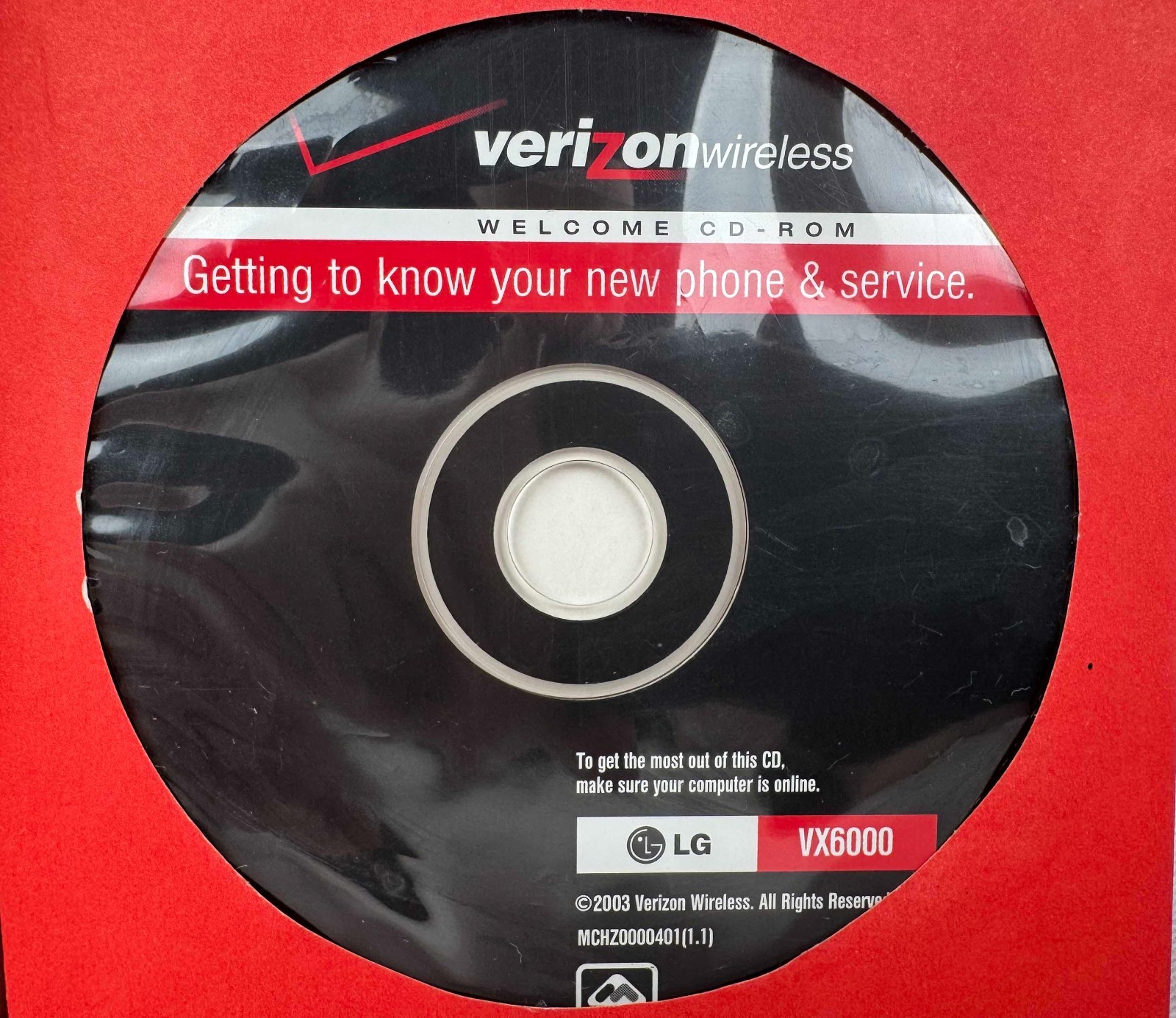 Verizon VX6000 User Guide / manual with CD - English & Spanish version. LG