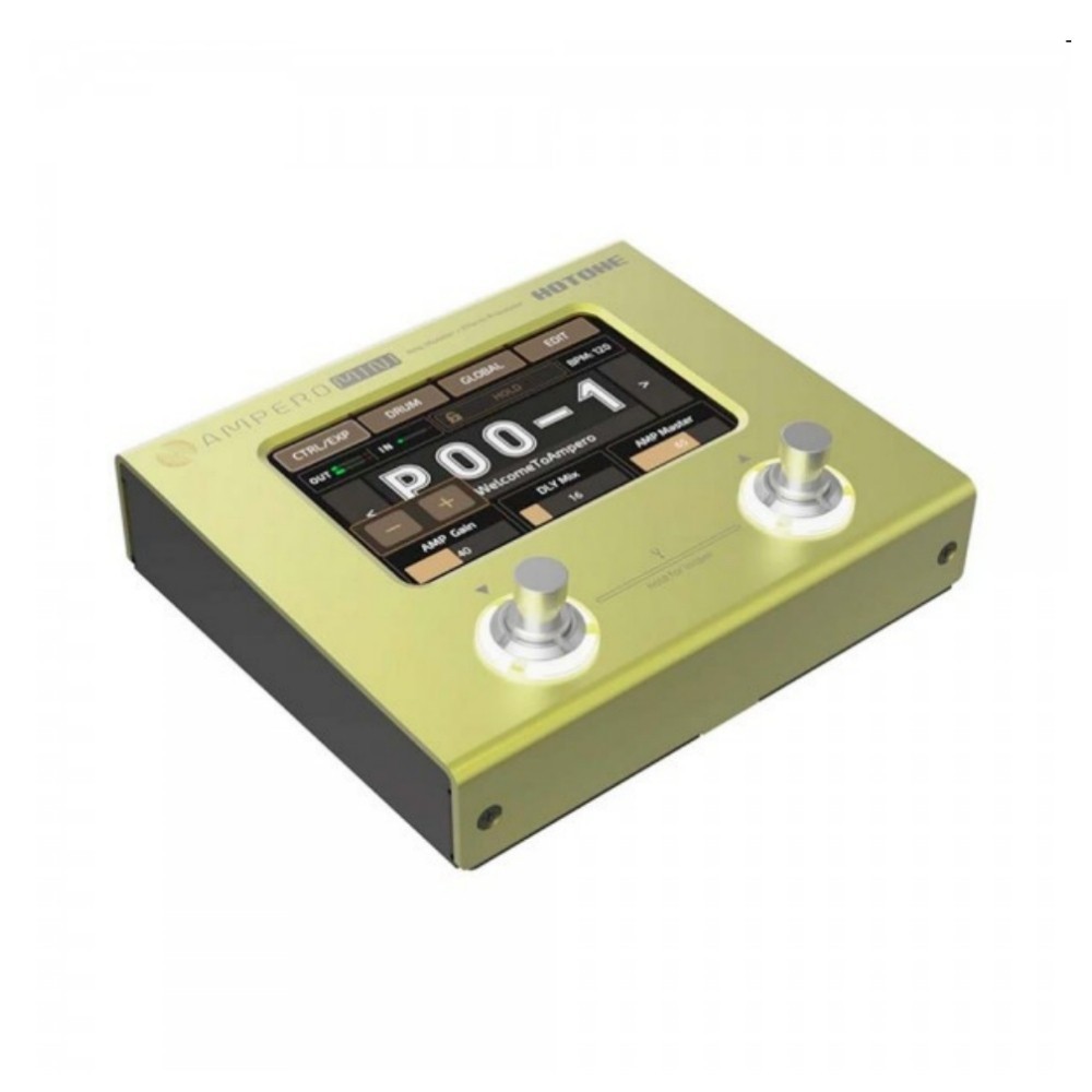 HOTONE AMPERO MINI MUSTARD Modeler/Looper/Interface/FX Touchscreen Stomp Box