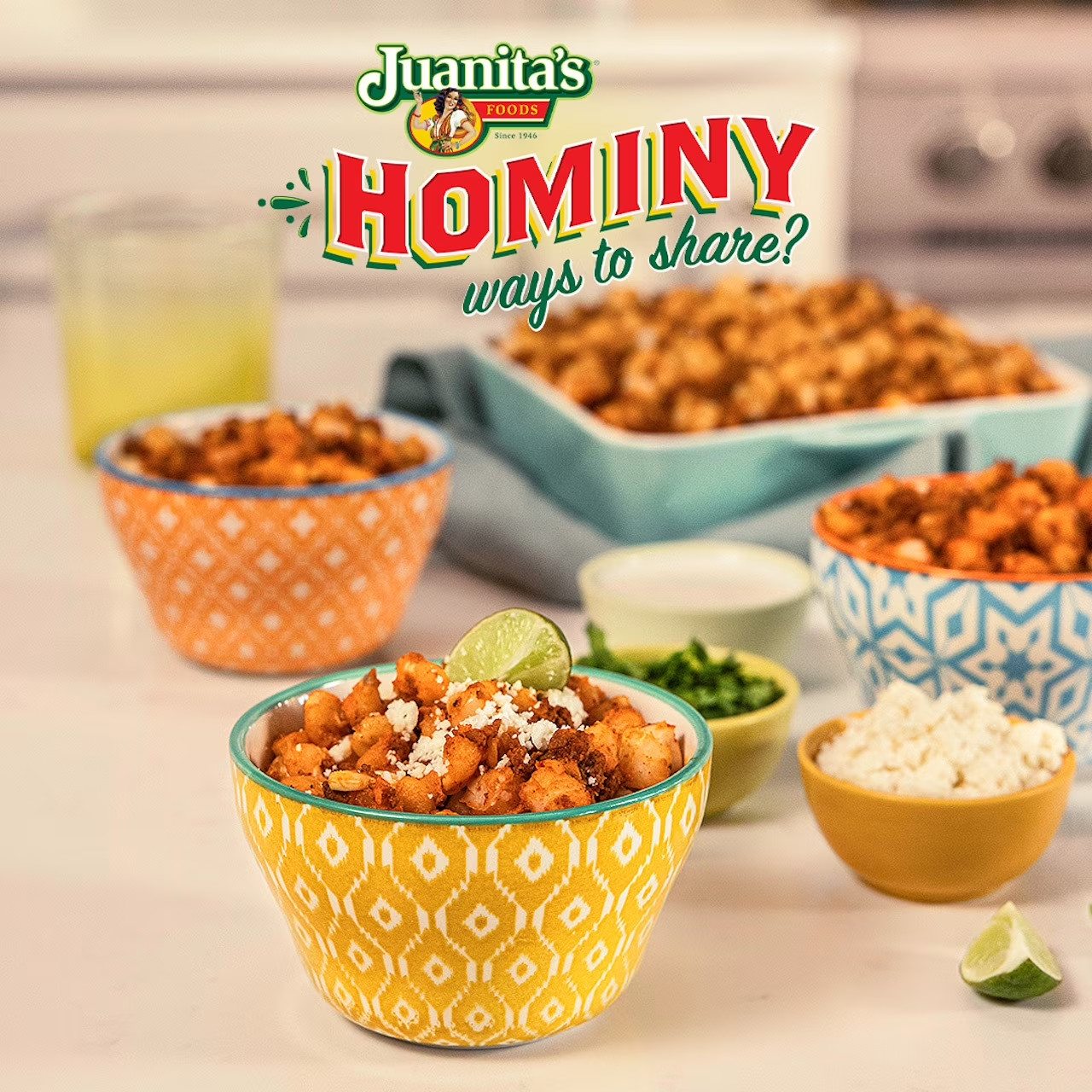 NEW, Juanita’s Foods Mexican Style Hominy, 110 oz, Can