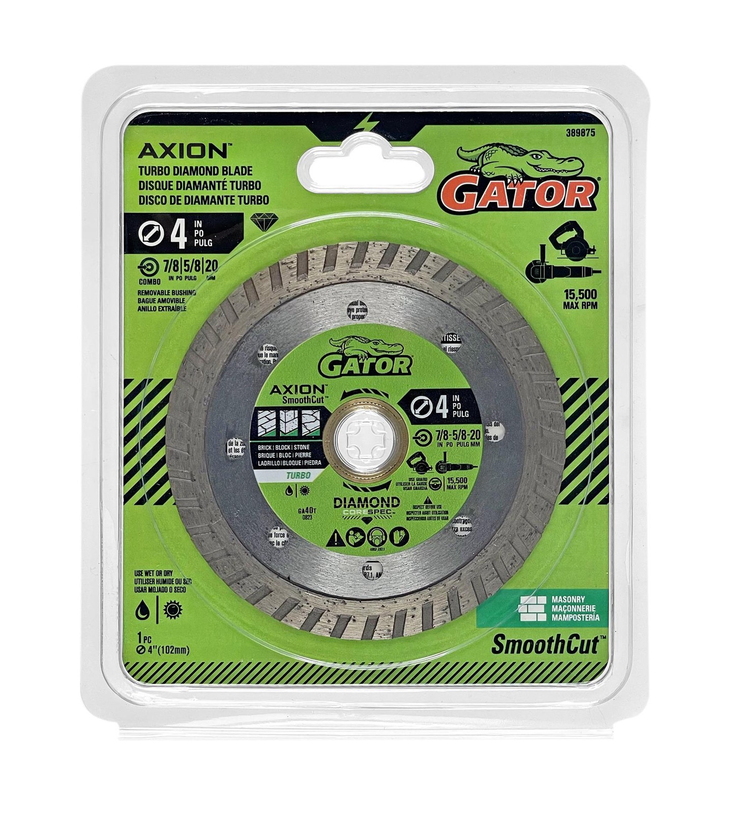 Gator 4" SmoothCut Turbo Diamond Cutting Blade- 389875