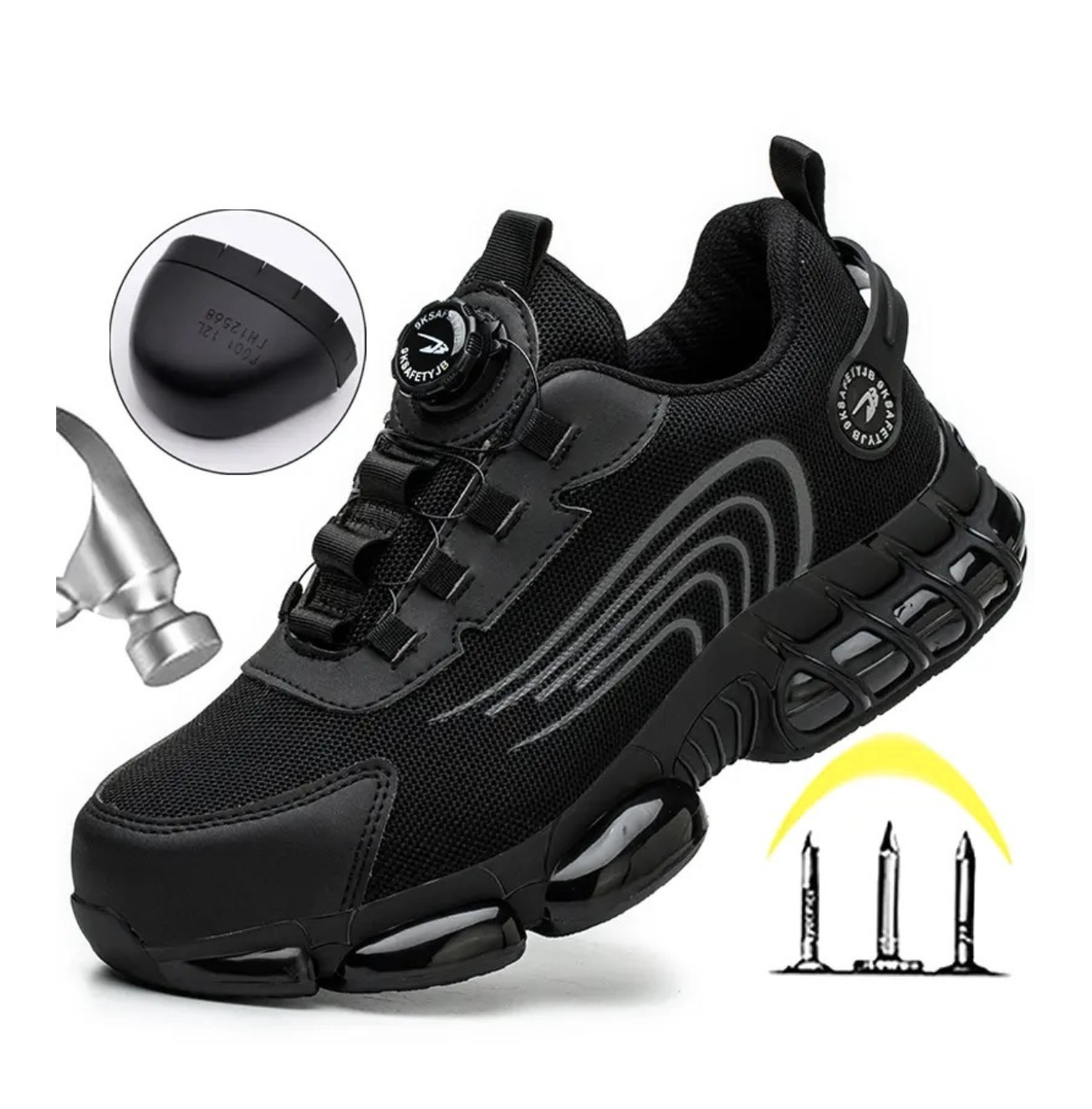 Tenis Zapatos Calzado Con Punta de Acero Zapato de Seguridad Para Mujer Hombre