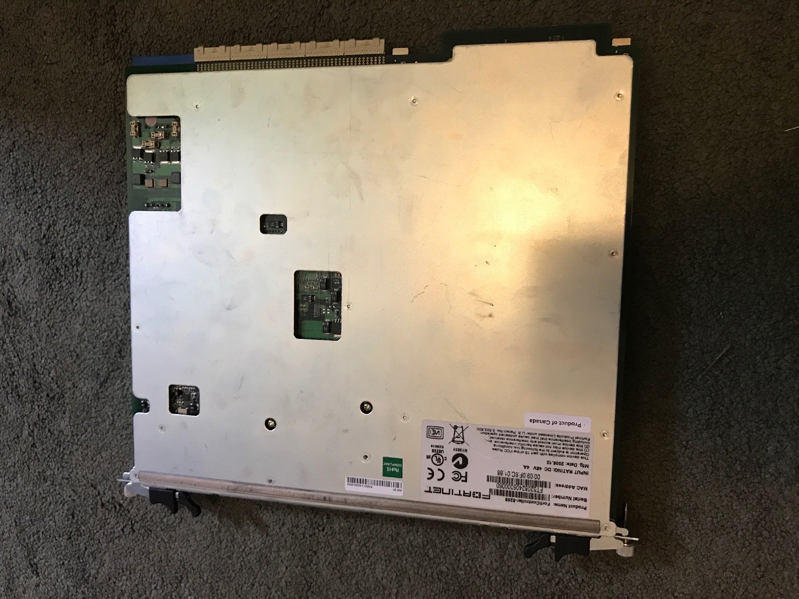 Fortinet FortiController 5208 Computer Board Firewall Assembly Used