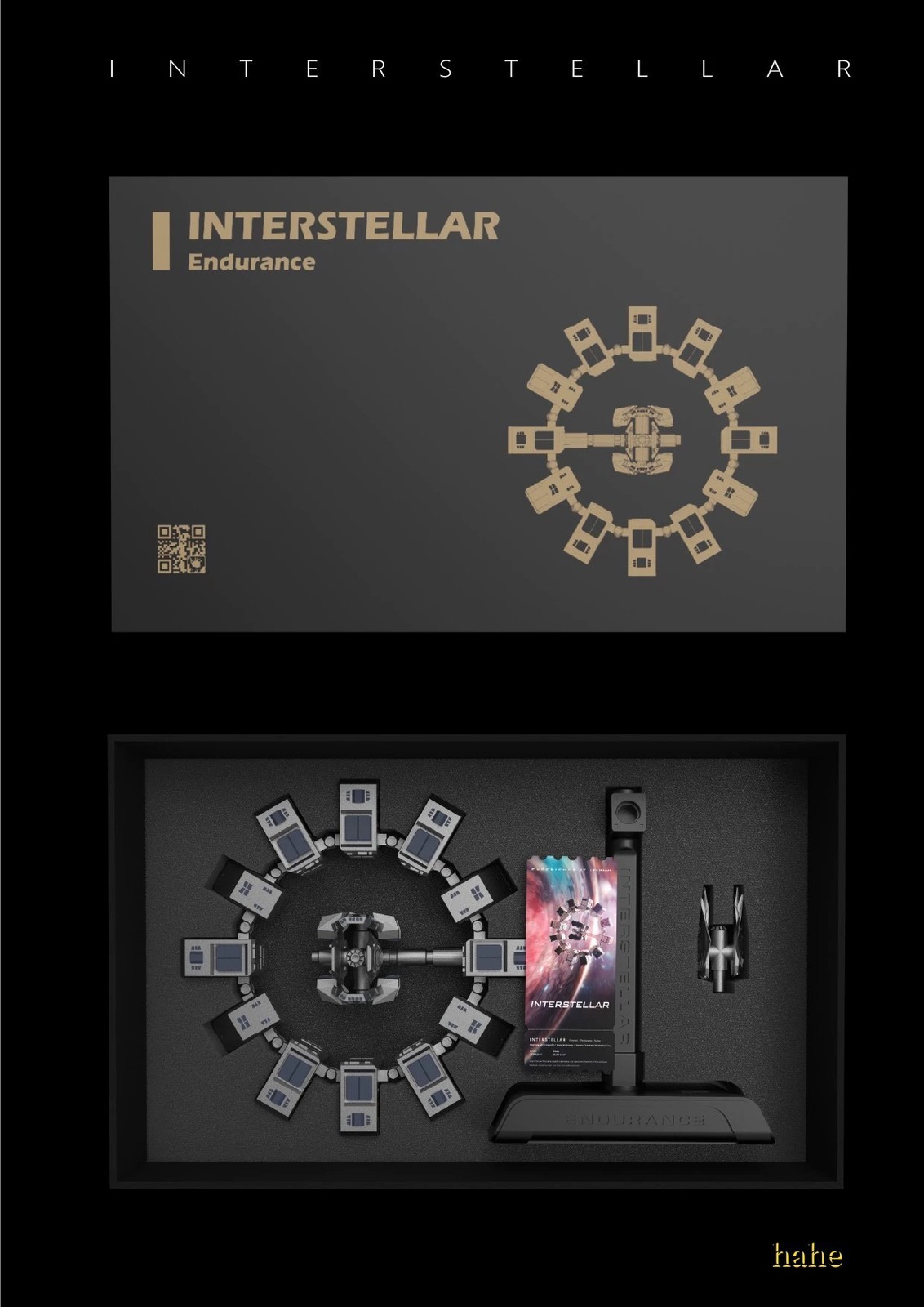 Interstellar Endurance Space Station Rotatable Model 3D Printed Collect Ornament