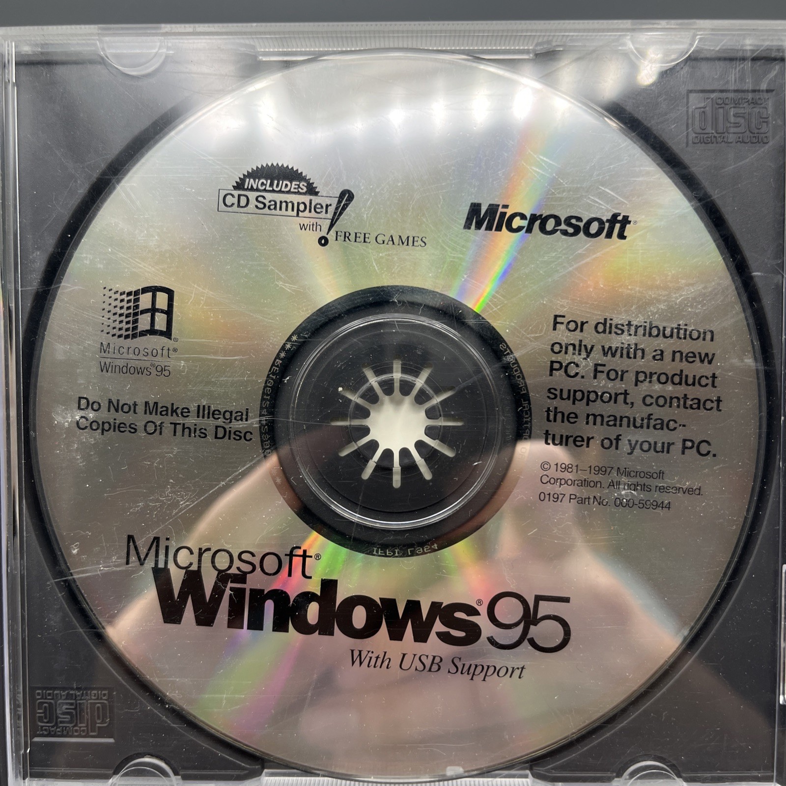 Microsoft Windows 95 USB Support CD-ROM + Product ID / Install Key