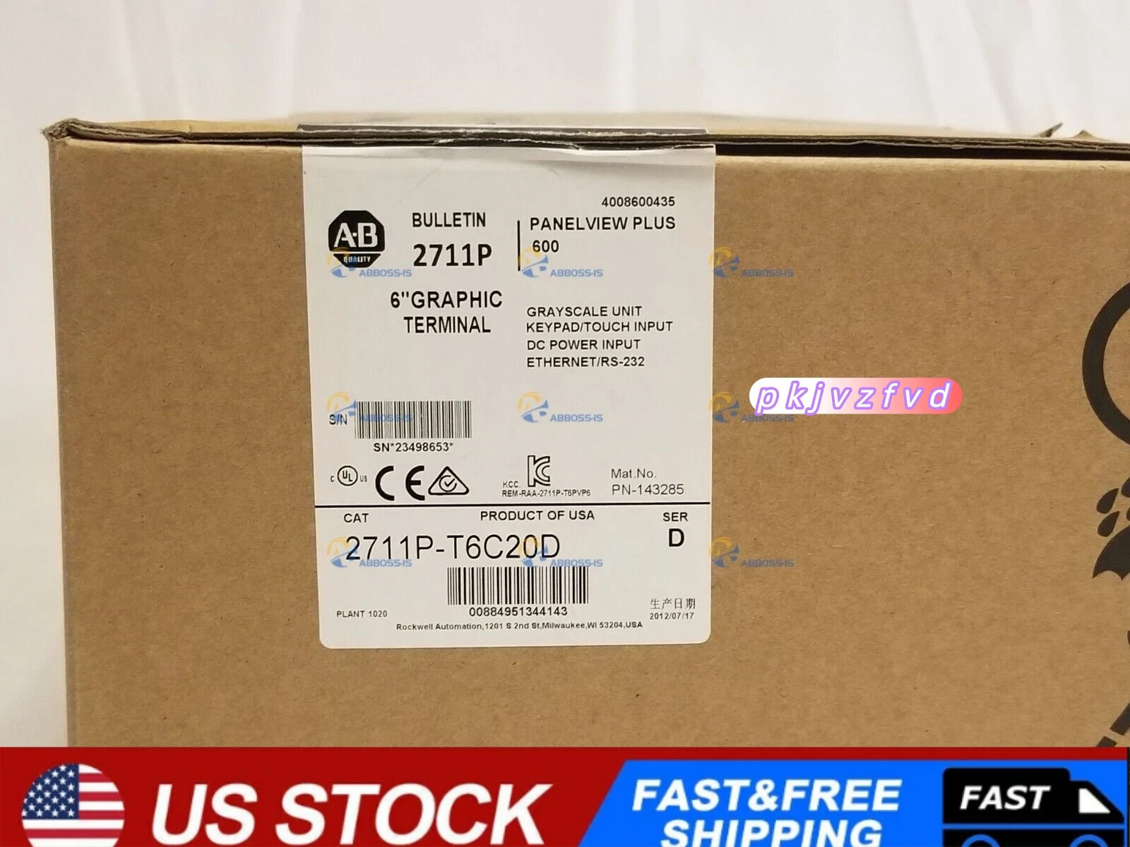 Brand New Original A-B 2711P-T6C20D Premium PanelView fast Delivery US
