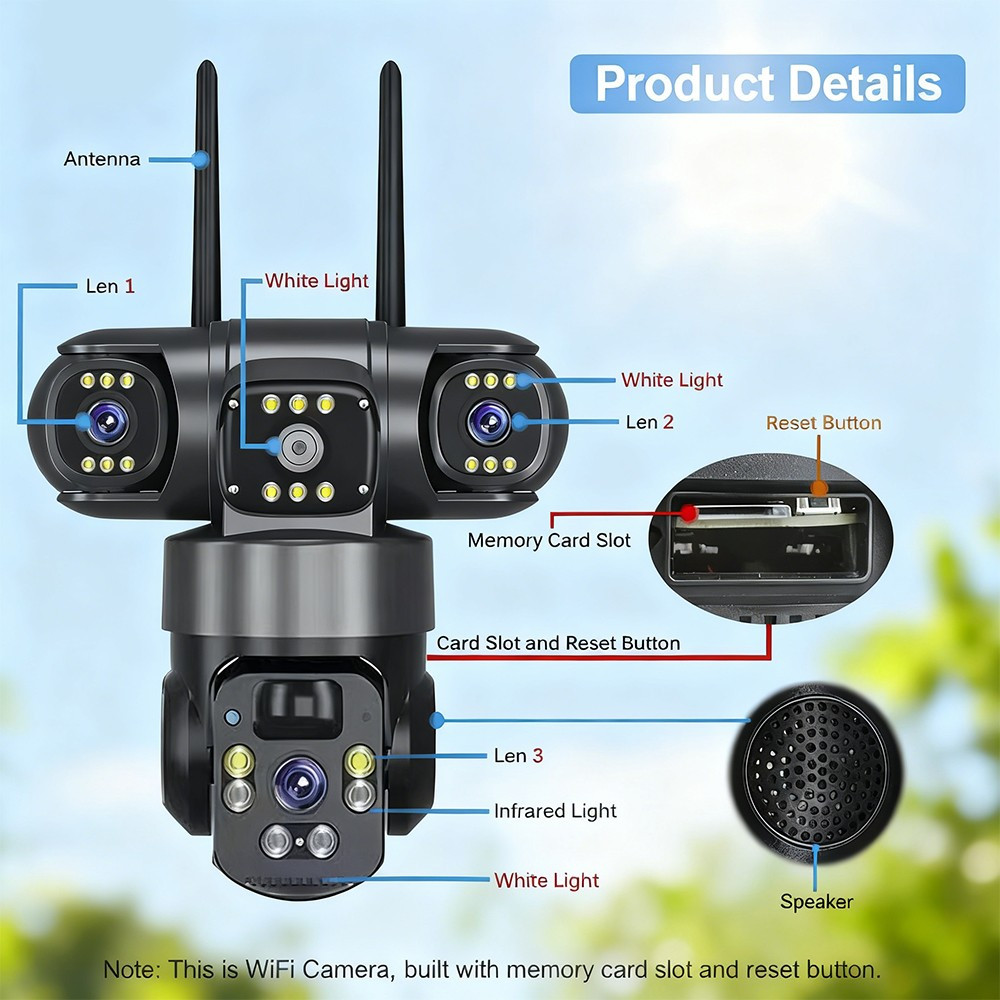 KEPEAK 15MP HD Solar-Powered Camera+32GB