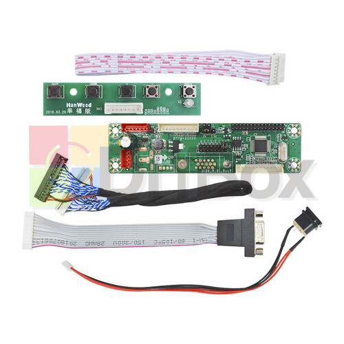 MT6820-MD V2.0 VGA Video Channel Driver Board With LVDS And VGA Cable 16CM/30CM