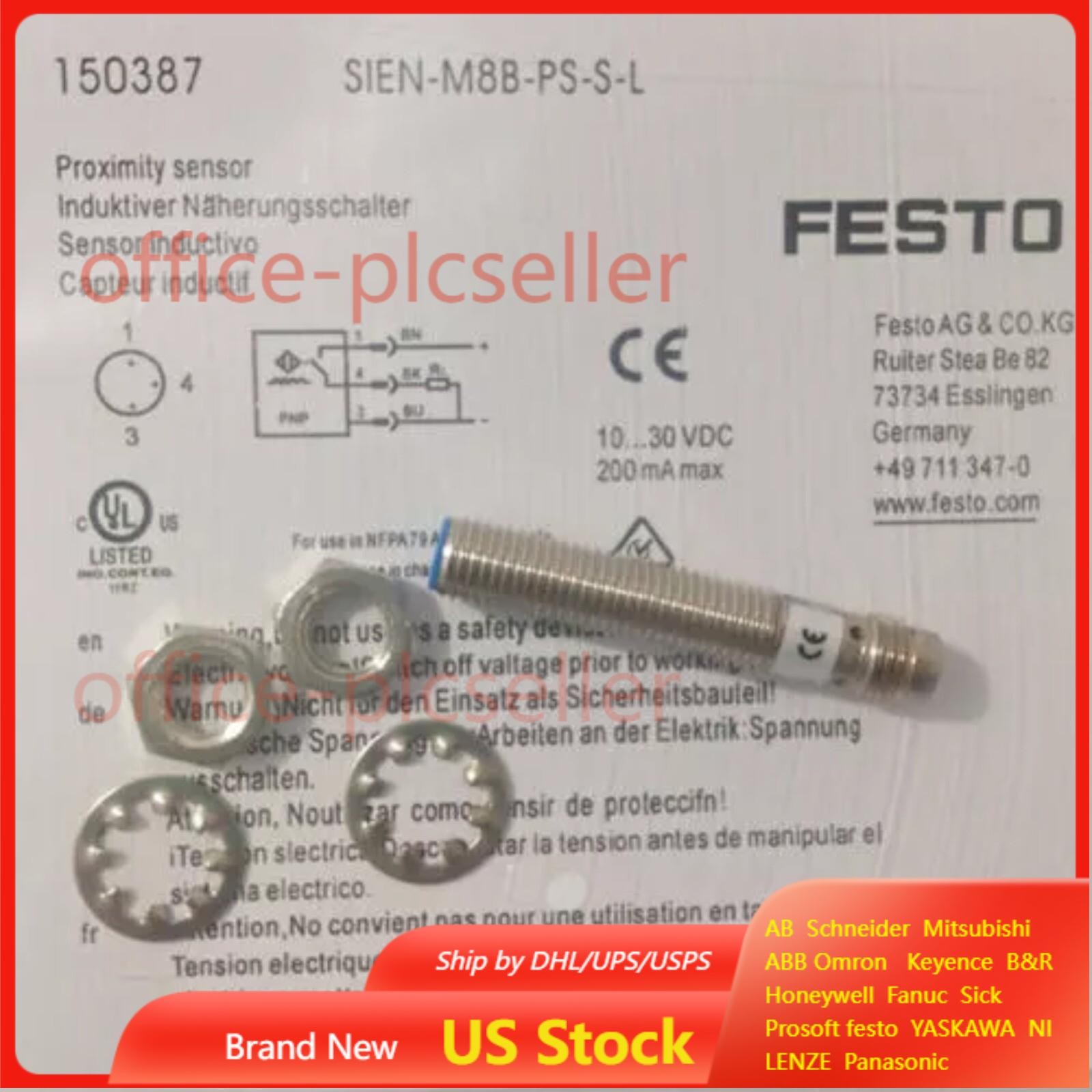 NEW FESTO 150387 SIEN-M8B-PS-S-L PROXIMITY SENSOR