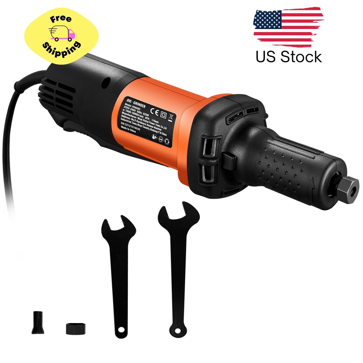 Die Grinder, 1/4" Collet Variable Speed (7000-30000RPM), Heavy Duty Electric