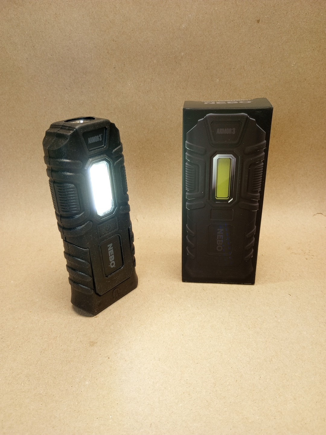 Nebo Armor 3 Flashlight/Work Light Waterproof, Non slip Impact Resistant 4 Modes