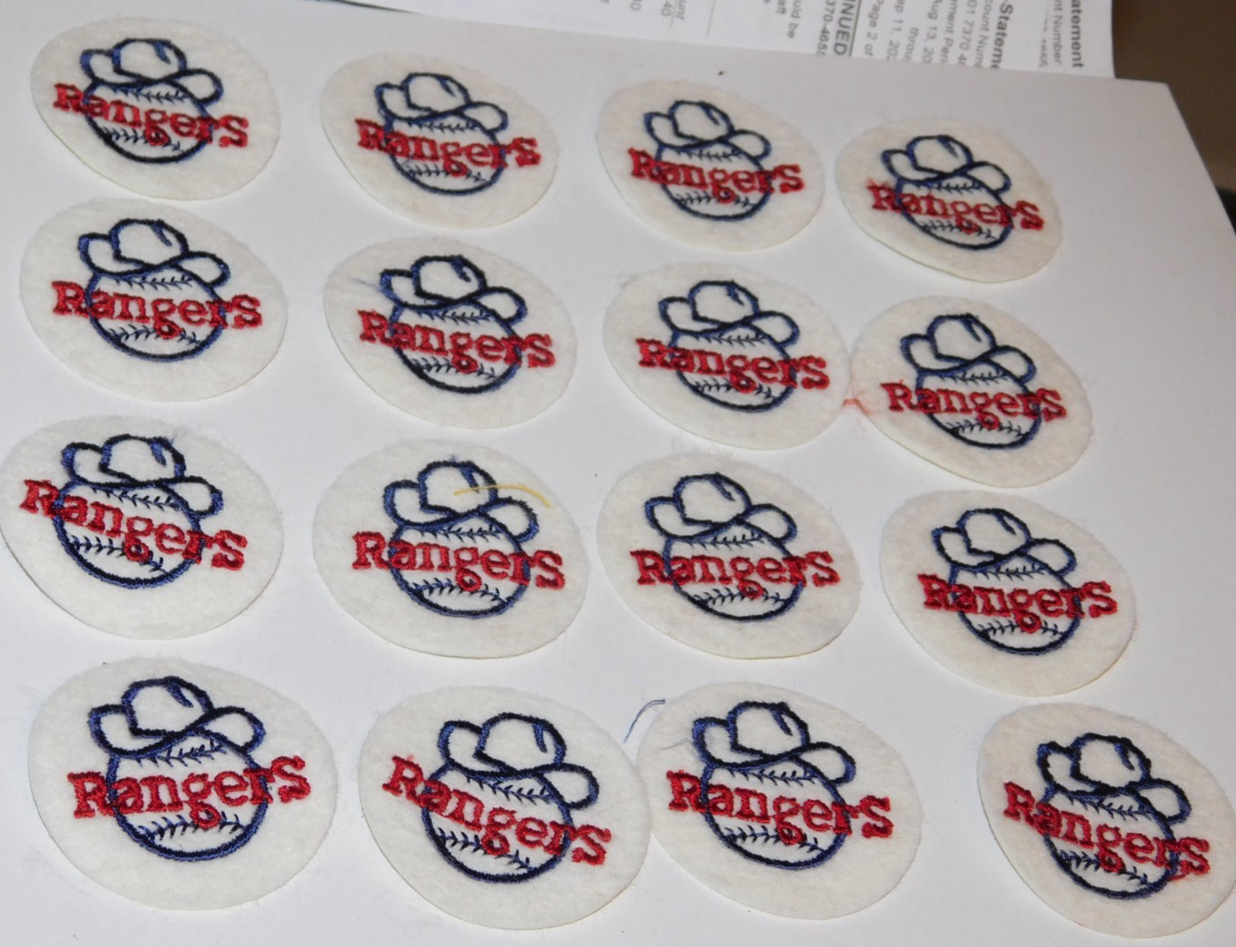 VINTAGE LOT OF  16 TEXAS RANGERS MLB BASEBALL 2" PATCHES