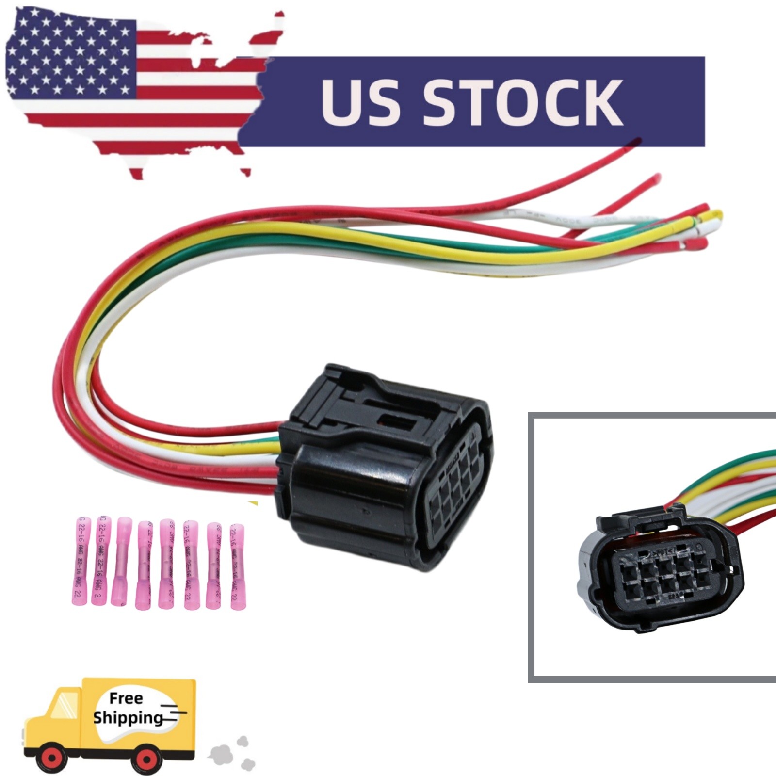 10 WAY Front Radar Sonar Sensor Acc Connector Wiring For Acura ILX RDX TLX 16-21