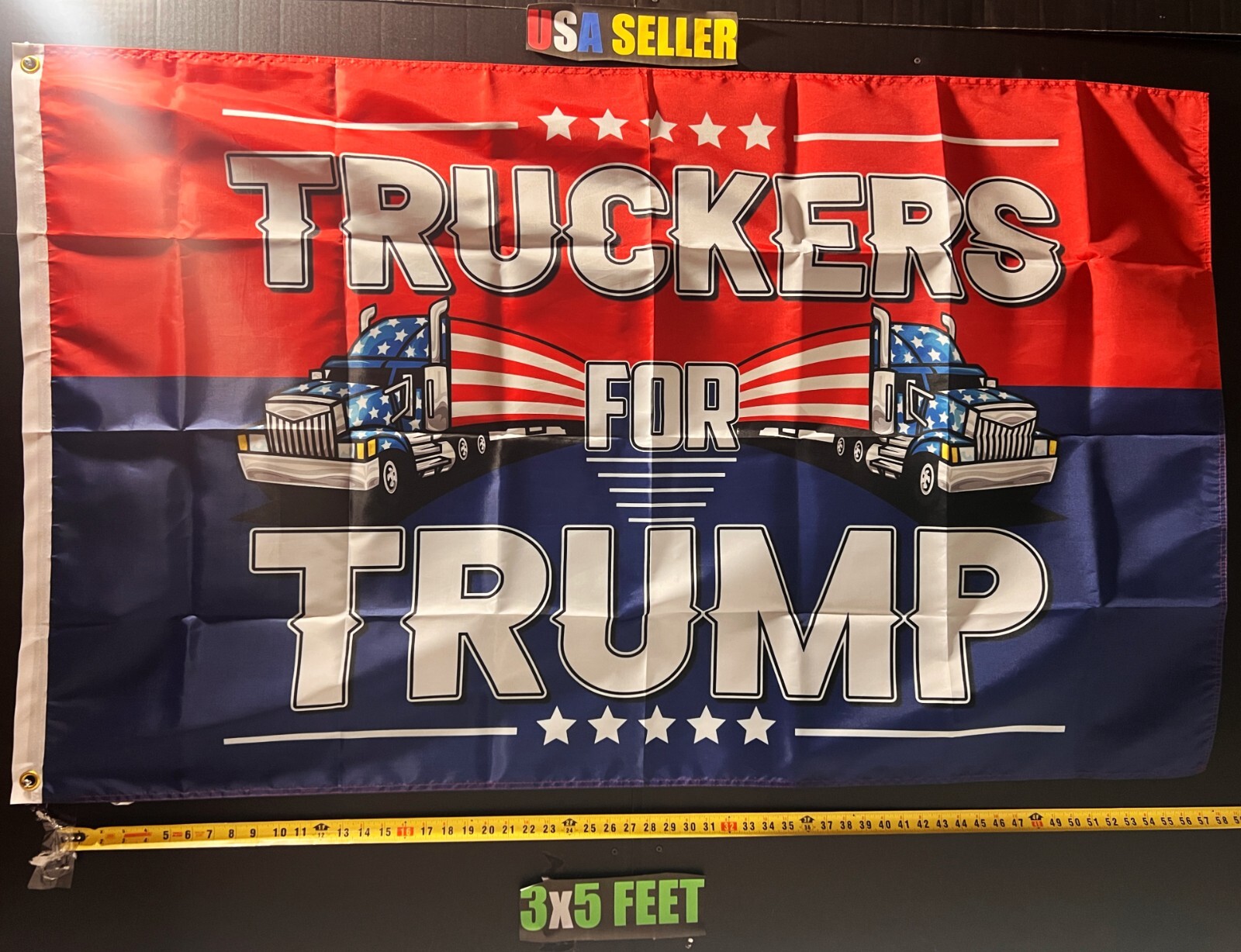 Donald Trump Flag FREE USA SHIP Truckers USA Dorm Man Cave America USA Sign 3x5'