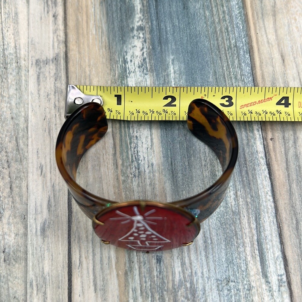 Adorned Crown Artisan Assemblage tortoise shell enamel Christmas tree bracelet