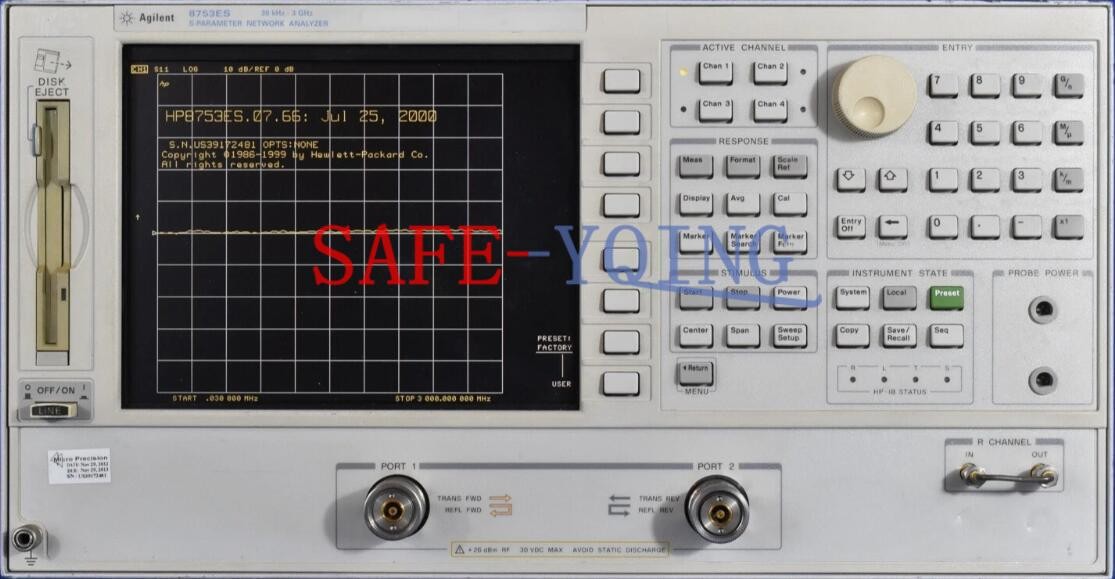 1PC Agilent 8753ES 30kHz-3GHz Network Analyzer USED