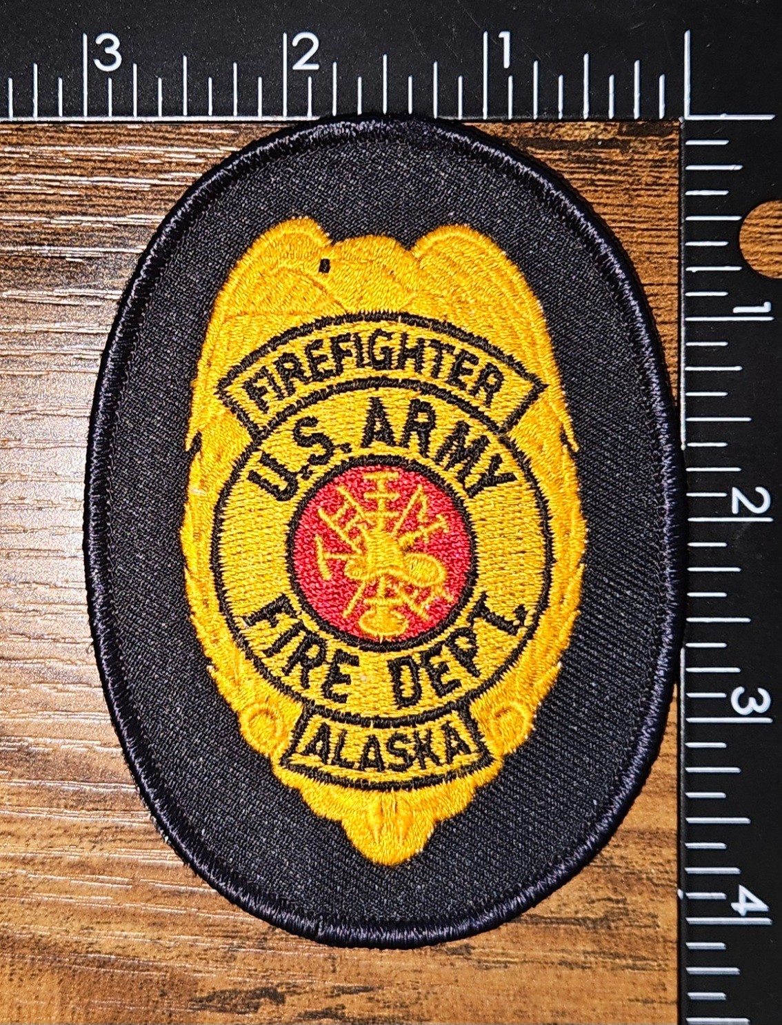 US Army Fire Department Firefighter Alaska Velkro Patch