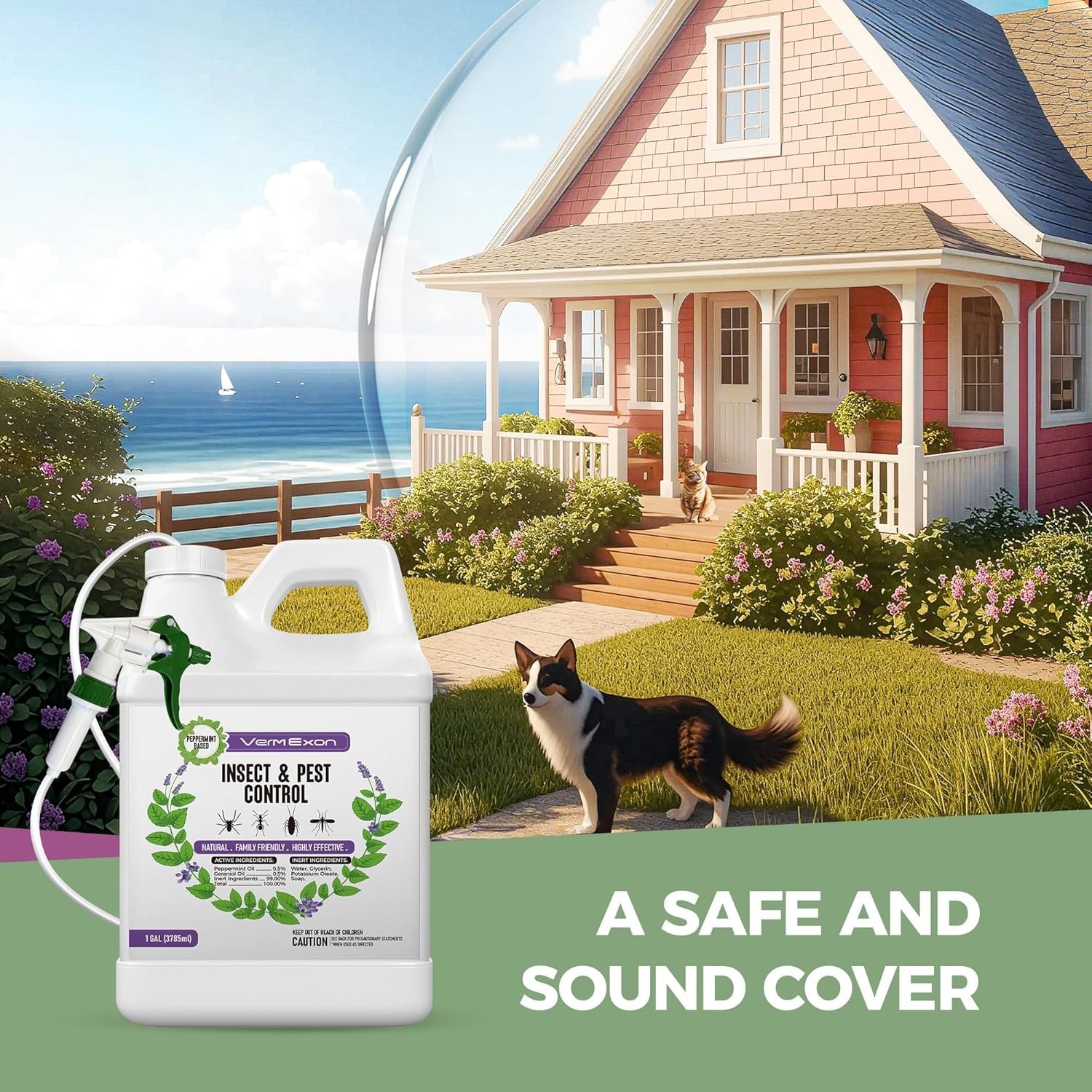 Peppermint Oil Pest Control Spray 128oz Natural Bug Killer for Insects & Rodents