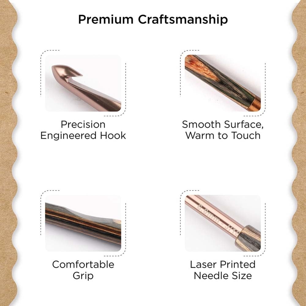 Knitter’s Pride Terra Single-Ended Crochet Hook – US Size J (6mm)