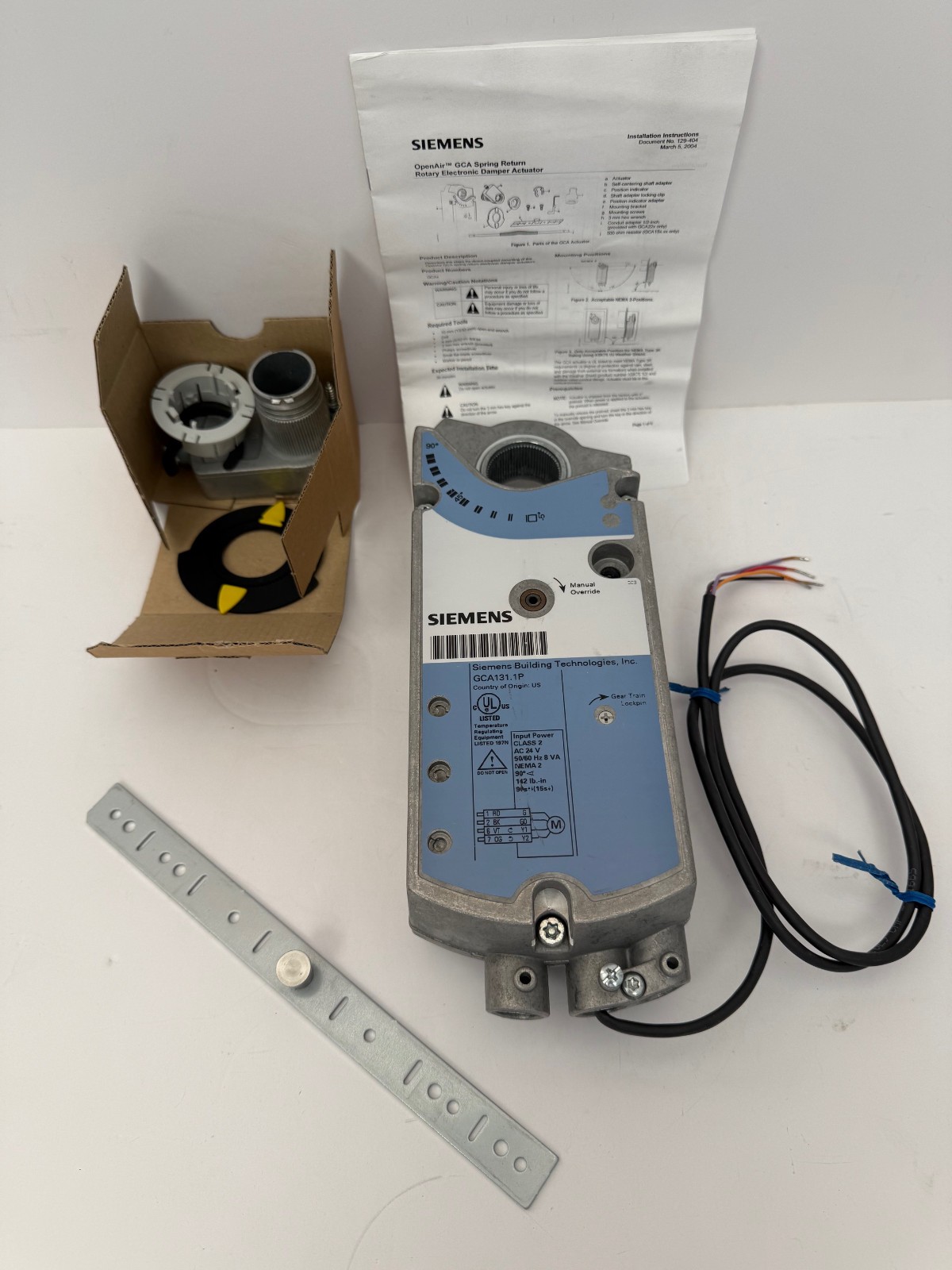 SIEMENS GCA131.1P OPENAIR ACTUATOR SR 24V 142IN LB 3P NEW OPEN BOX