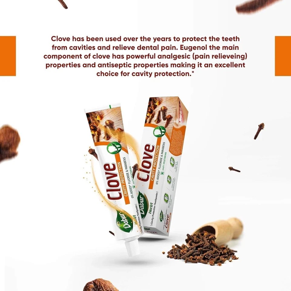Dabur Herb'l Clove Cavity Protection Toothpaste - 200g