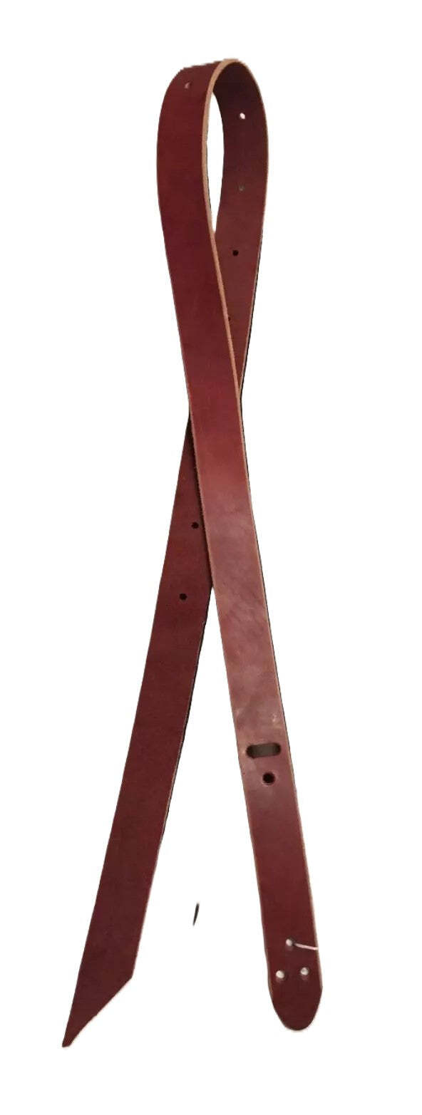 New Custom made 6' foot x 1 1/2" wide BURGUNDY LEATHER LATIGO STRAP Soft leather