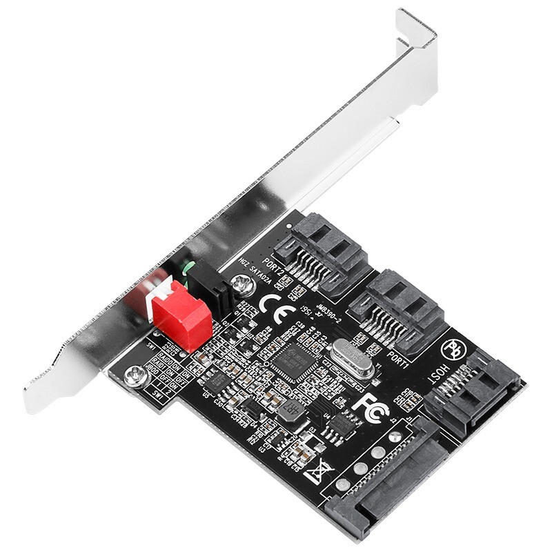 Dual Channel Hard Disk Accelerator Card 2-Port SATA 2.0 HW RAID With PCI Bracket