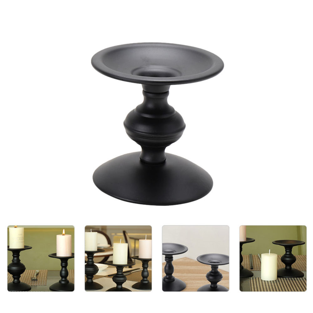 Retro Black Candle Holder Votive Holder Candle Stick Holder Table Trays