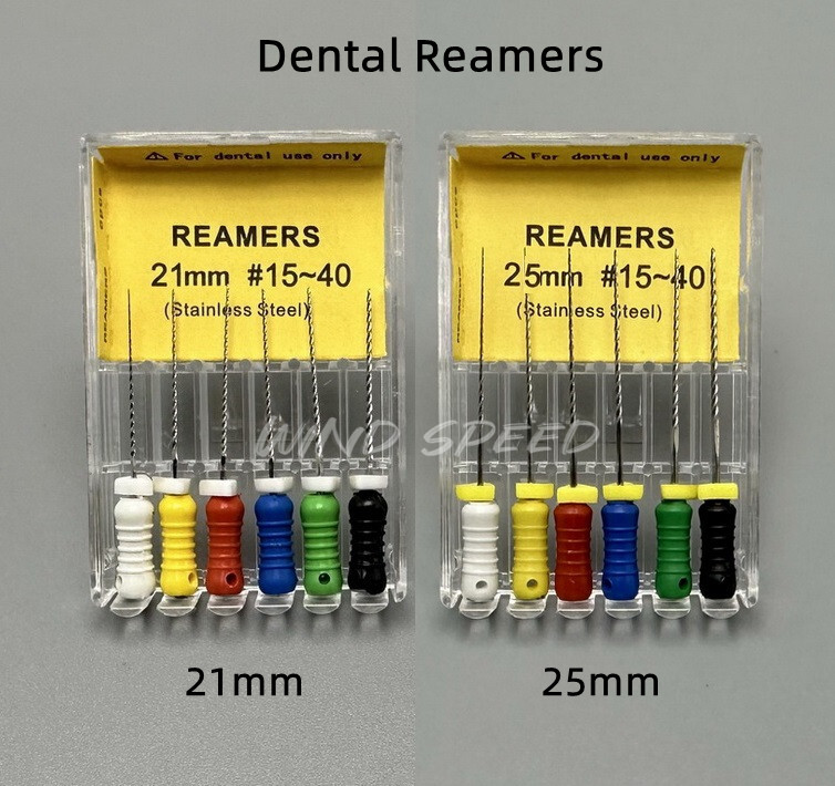 Dental Stainless Steel Endodontic Root Canal Files Reamers 21/25mm Endo Hand Use